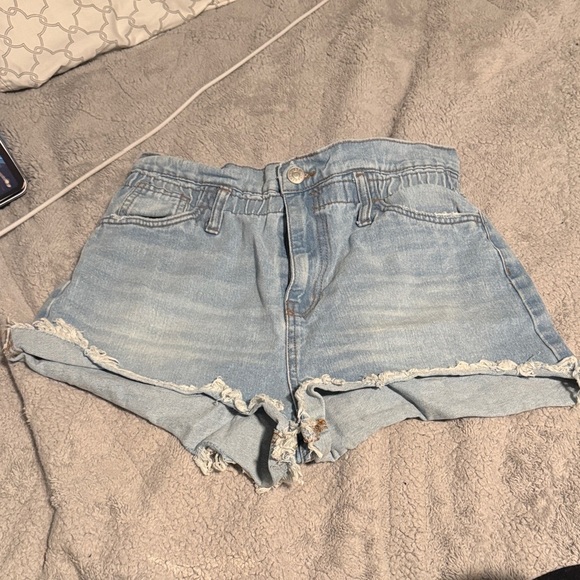 refuge Pants - Refuge Light Blue Jean Shorts